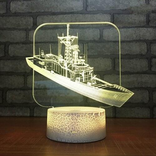 Manufacturers Direct Sales 3d Night Lights Creative Sailboat Led Lights Remote Touch Usb And Battery Power Supply Kids Lamp