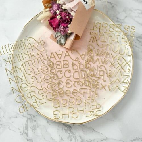 KSCRAFT Gold Alphabet 3D Die Cut Self-adhesive Puffy Stickers for Scrapbooking Happy Planner/Card Making/Journaling Project