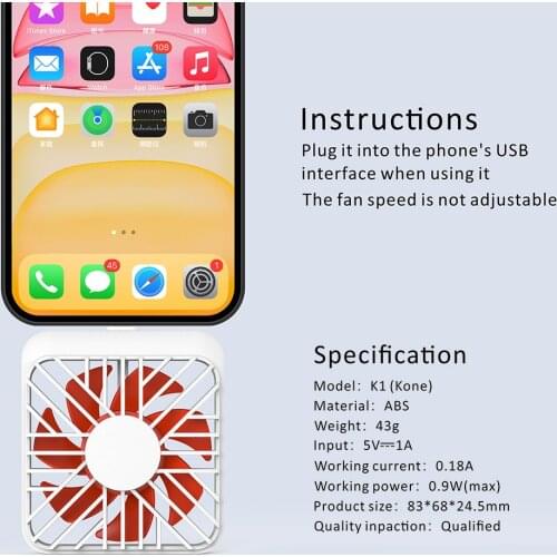 Creative USB Mobile Phone Fan Portable Mini Summer Radiator Fan Handheld Air Cooler for iPhone Android Smartphone Type C