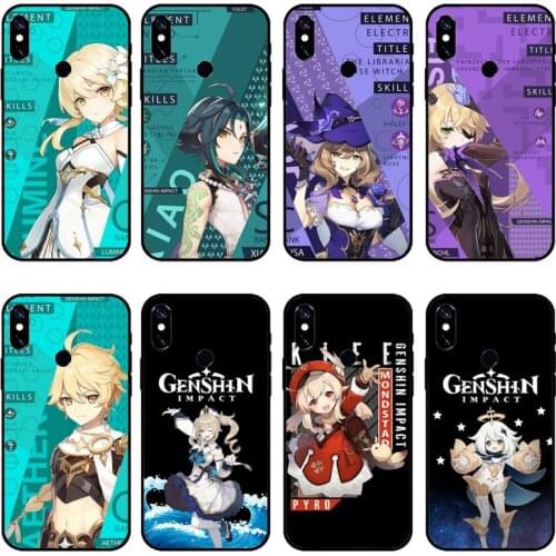 Anime Genshin Impact Phone Case For Xiaomi Redmi note 7 8 9 pro 8T 9A 9S Mi Note 10 Lite pro
