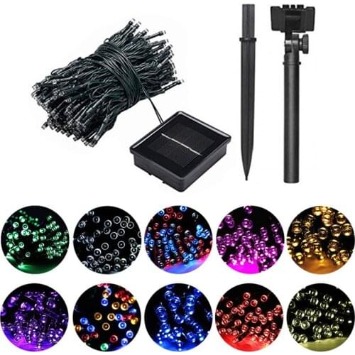 50/100/200 Led Solar Fairy Lights Outdoor Waterproof Street Garland Houses Christmas Party Garden Decorations String Light Strip