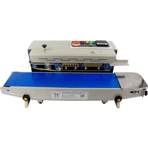 Continuous Film Sealing Machine Plastic Bag Sealer Auto PVC Bag Sealer Horizontal Heating Sealing Packing Machine FR-770