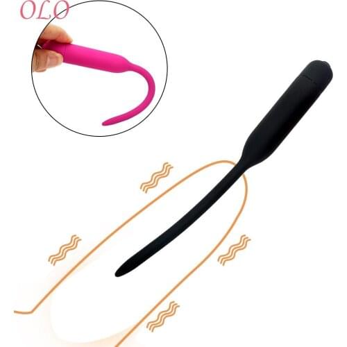 OLO Vibrator Silicone Catheters Sex Sounds Urethral plug Penis plug Sex toys For men 7.5 mm Urethral dilators
