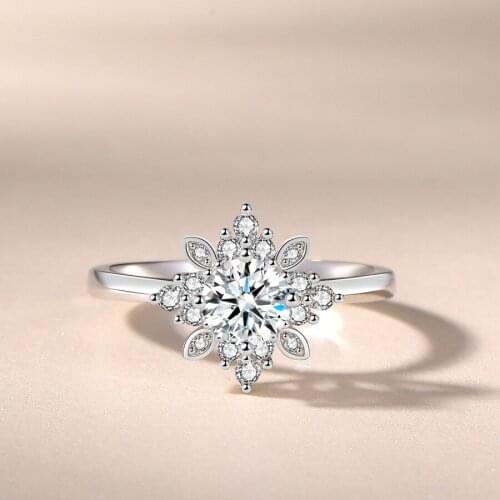 2018 Fashion cute Soild 925 Sterling silver wedding Ring diamond Jewelry party engagement brand 4-10 size Rings for women Gift