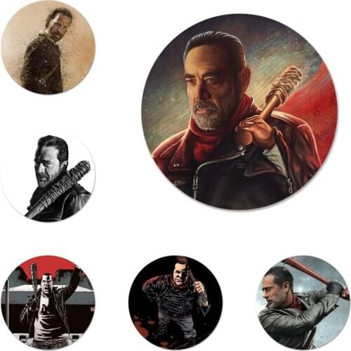 Negan Walking Dead Icons Pins Badge Decoration Brooches Metal Badges For Clothes Backpack Decoration 58mm