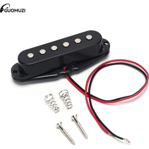 1pc Black Single Coil Sound Pickup for 6 Strings Electric Guitar Harmonious
