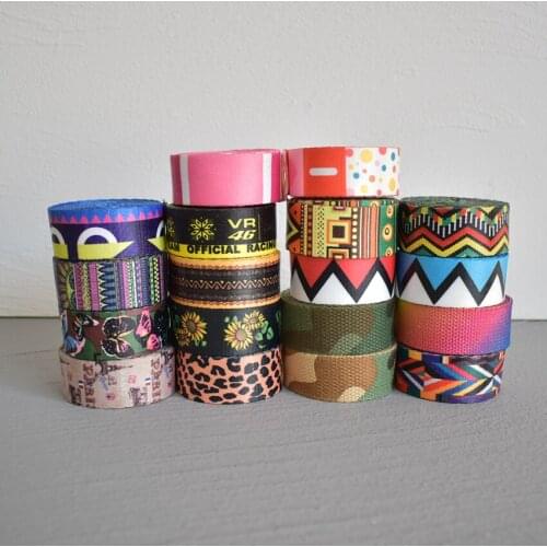 1 Yard Width 25mm Multicolor Webbing Printed Ribbon Luggage Belt Strap Rope Dog Pet Collar Leash Harnes 25-YHZD