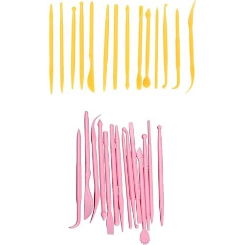 14Pcs/set Plastic Clay Sculpting Set Wax Carving Pottery Tools Carving Sculpture Shaper Polymer Modeling Clay Tools Set