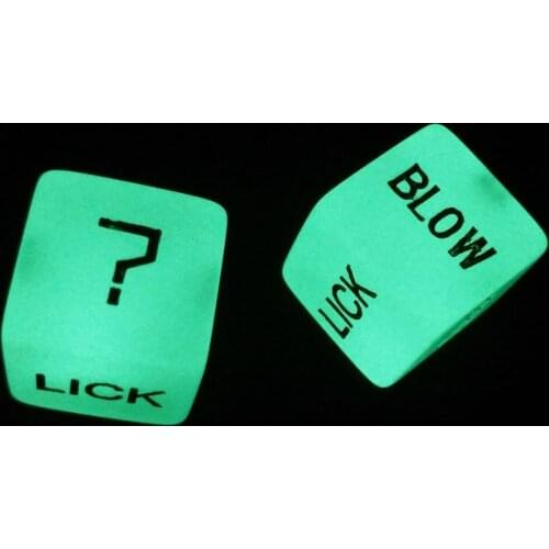 2PCS Adult Games Sex Toys For Men Women Luminous English Sex Dice Sexy Game 6 Sided Gambling Adult Love Romance For Couples