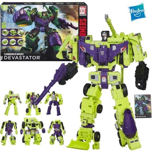45CM Hasbro Transformers Toys Devastator Generations War for Cybertron Earthrise Titan Collection Mode Toys Transformer Robot