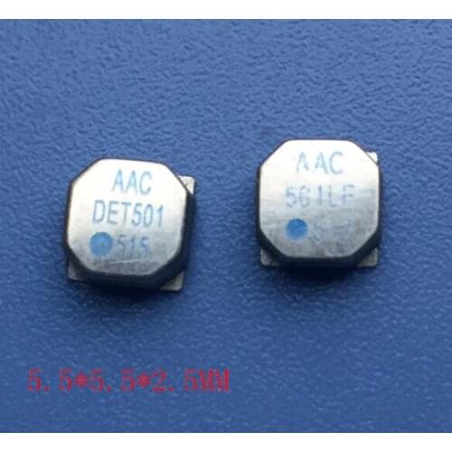 AACDET501 Original metal casing 5.5*5.5*2.5mm Passive patch buzzer 5525 acoustic 5.5x5.5x2.5mm