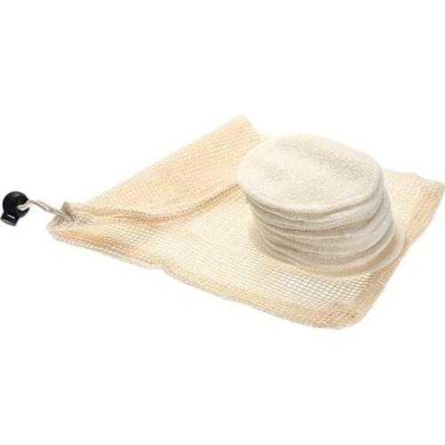 12pcs Bamboo Makeup Remover Pads Reusable Facial Toner Pads Washable Makeup Remover Tool Bamboo Fiber Skin Care Wipe Pads