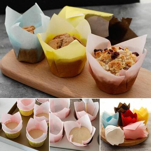 100PCS/Set Muffin Cupcake Paper Cups Cake Forms Cupcake Baking Muffin Box Cup Case Party Tray Cake Mold Decorating Tools
