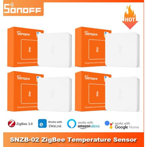 SONOFF SNZB02 ZigBee Temperature And Humidity Sensor EWeLink APP Real-time Monitoring Work With ZBBridge Alexa Google Smart Home
