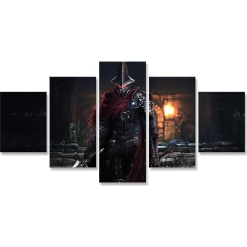 Dark Souls III Cape Canvas Painting 5 Panel Modern Wall Art Canvas Decor Wall Pictures for Bedroom Livingroom