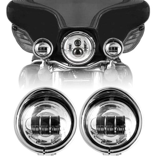 Visor Style Auxiliary light Trim ring for 4.5 inch led fog light auxiliary Electra Glide Classic FLHTC