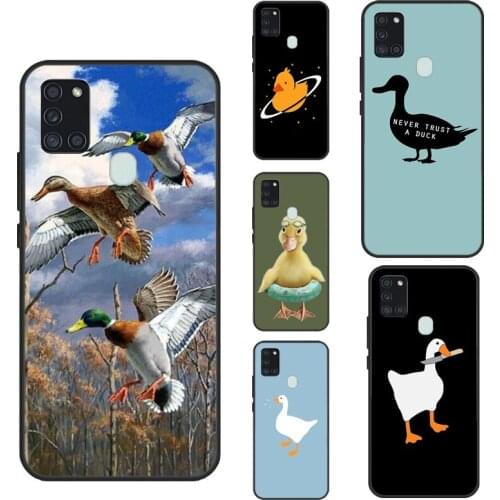 Cute Cartoon Duck For Samsung A72 A52 A42 A32 A12 A11 A31 A51 A71 A21S A20e A10 A02 S A40 A70 A50 Phone Case