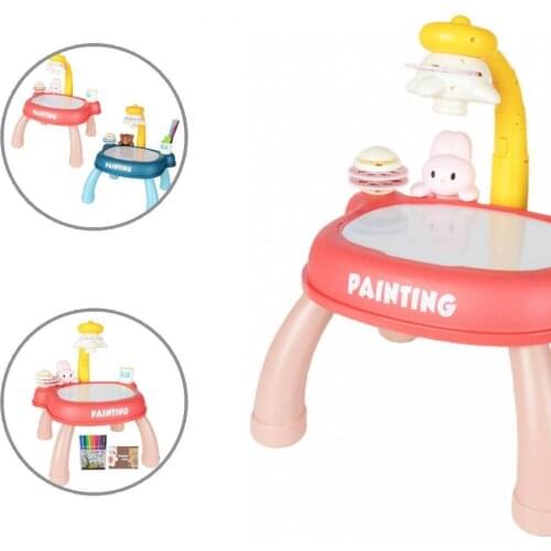 Wipe Effortlessly Reusable Learning Projection Painting Machine Drawing Pad for Children