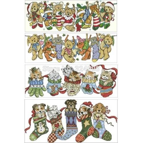 Cartoon animals patterns Counted Cross Stitch 11CT 14CT 18CT DIY Counted Cross Stitch Kits Embroidery Needlework Sets