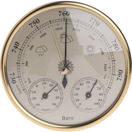 B03D Wall Mounted Household Barometer Thermometer Hygrometer Weather Station Hanging