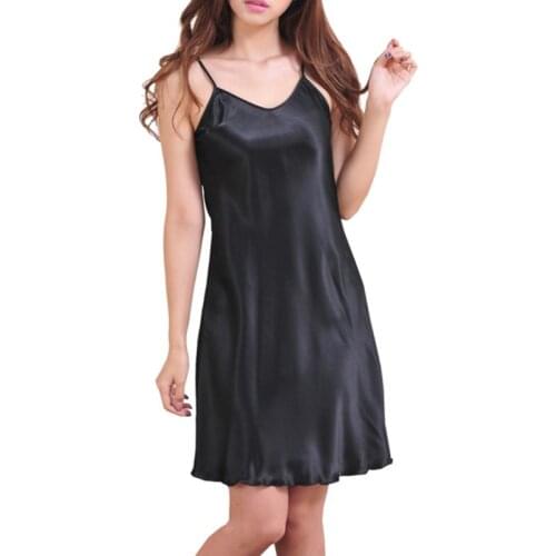 Plus Size 4XL Summer Female Satin Nightgown Lady Sexy Spaghetti Strap Night Dress Women Faux Silk Sleeveless Sleepwear Nightwear