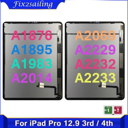 12.9'' LCD Display For iPad Pro 3 12.9 3rd Gen 2018 A1895 A1983 A2014 A1876 Touch Screen Digitizer LCD Assembly replacment parts