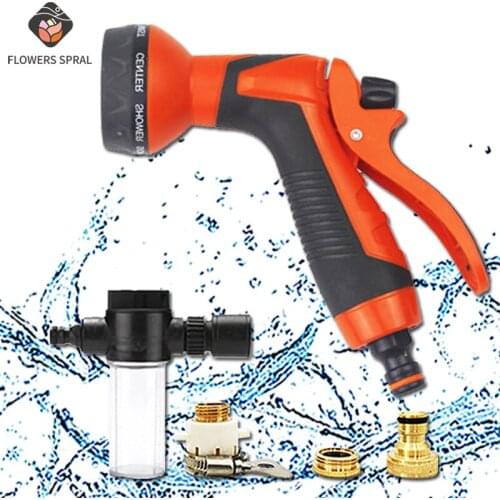 New Garden Sprayer For Garden Car Wash Foam Pot Car Wash Nozzle Cleaning Tool High Pressure Washer Water Gun Garden Hose Nozzle