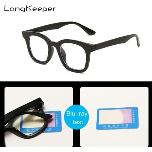 New Trendy Office Anti Blue Light Square Retro Computer Game Glasses Women Blue Blocking Gaming Black Frame For Men Eyeglasses