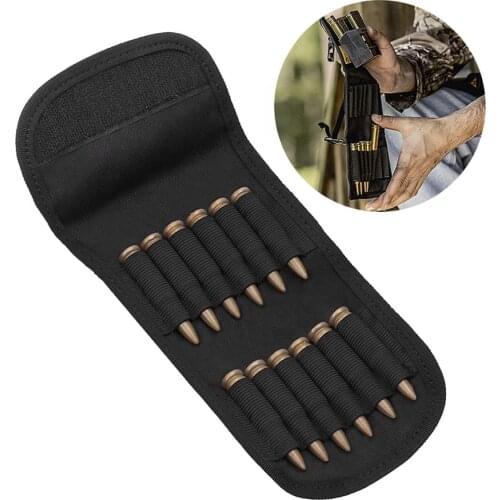 Foldable Ammo Carrier Bag Shotgun Bullet Holder Rifle Cartridge Carrier 12 Round EDC Tactical Hunting Molle Shell Pouch