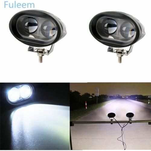 Fuleem 2PCS 4inch 4D 12-30V 20W LED Stop Beam Work Light Bar Driving Fog Lamp Waterproof For ATV Truck SUV