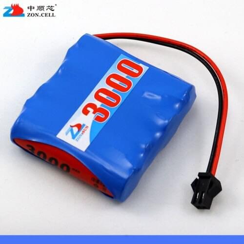 In 3000mAh 4.8V Ni MH battery receiver remote control toy battery with SM plug Rechargeable Li-ion Cell