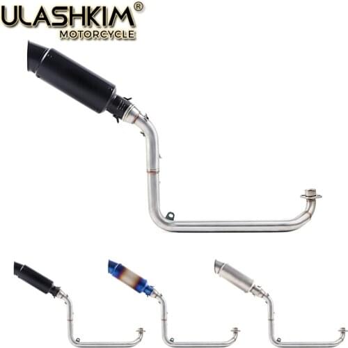 M3 Motorcycle Full System Exhaust Muffler Middle Connect Pipe Slip On For HONDA GROM MSX 125 MSX125 2012 2013 2014 2015