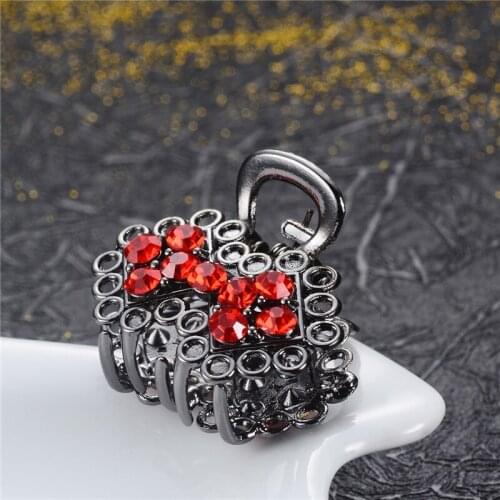 WWLB Retro Ladies Large Hair Claw Clamps Crystal Small Hair Clip Butterfly Claws Clamps Accessories