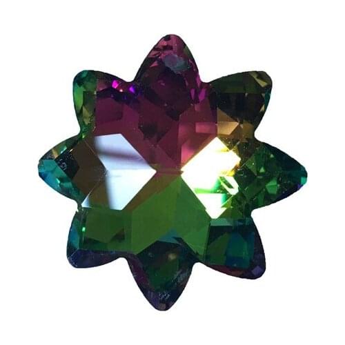 10pcs Rainbow 38mm Glass Crystal Stars Pendant For Chandeliers Lustre De Cristal Glass Lighting Pendant Prism