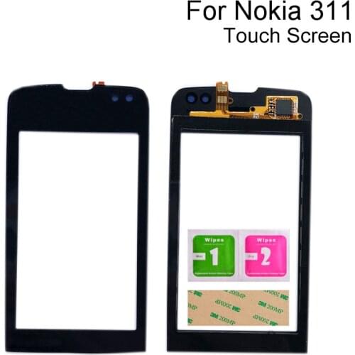 3.0inch Mobile Touch Screen For Nokia Asha 311 Touch Screen Digitizer Sensor Front Glass Lens Tools