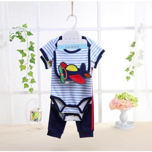 5 Pcs/set Baby Girl Clothes Bebe Bodysuit+Pant+Bib+Shoes 100% Cotton Baby Boy Clothes Newborn Bebe Clothing Sets for Summer