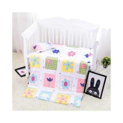 Promotion! 3PCS baby bedding set Kids Cotton Newborn Cama Bed Sheets For Both Girl Boy ,Duvet Cover/Sheet/Pillow Cover
