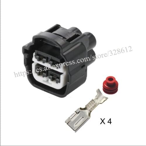 DJ7041YB-4.8-21/11 car wire male female cable Waterproof sheath 4 pin connector automotive Plug socket include terminal and seal