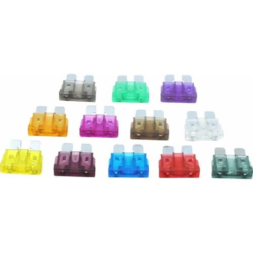 20Pcs/Set 10A Automobile Safety Pipe Xenon Lamp Fuse Safety Pipe5A 10A 15A 20A 25A 30A Car Fuse 19*19mm Auto Insert White Black