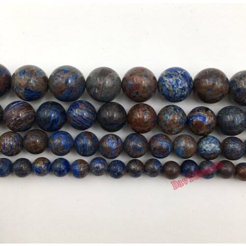 Natural Stone Beads Round Lapis Lazuli Blue Crazy Lace Agates 6 8 10 12MM Diy Fashion Jewelry Bead For Necklace Bracelet Making