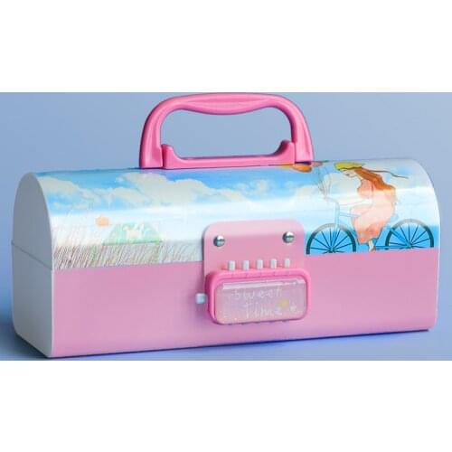 New Cute Large Capacity Password Pencil Case Stationery Bag Cute for Student Gifts School Stationery School Supplies Gifts