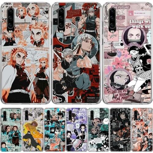 Kimetsu No Yaiba Demon Slayer Anime Phone Case For Huawei Mate 30 20 10 P40 P30 P20 P10 Pro Lite P Smart Z Plus 2019 2018 Cover