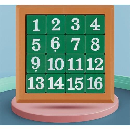 1pcs Numbers Alphabets Learning Jigsaw 3D Plastic Slide Puzzle Childrens Educational Toy for Boy and Girl Sudoku Toys