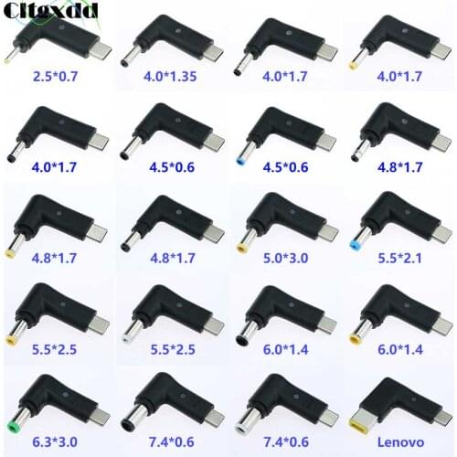 Cltgxdd 1PCS For Asus Lenovo Acer DELL HP Sony Notebook Charger DC Jack Plug Converter USB Type C Laptop Power Adapter Connector