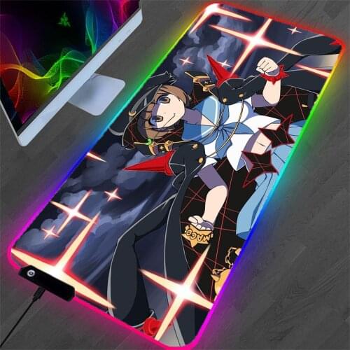 Rgb Mouse Pad Anime Notebook Keyboard and MousePad LED with USB Mini Pc desk Mat One Piece Wholesale Rubber Carpet junji ito