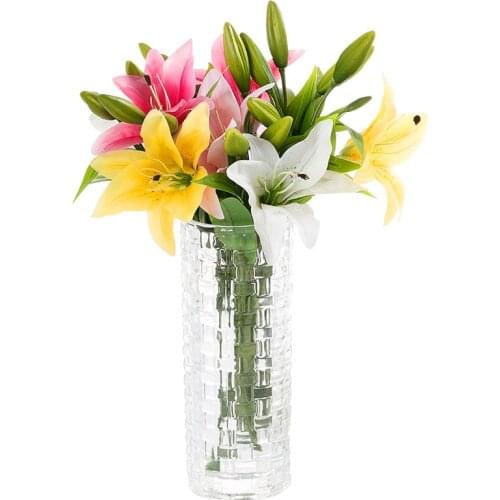 36cm Artificial silk flowers fake lily branch mothers day creative bouquet birthday gift for wife teacher living room decor