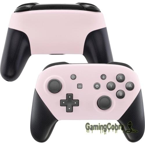 Sakura Pink Soft Touch Plastic Faceplate and Backplate Replacement Shell Housing Case wIth Tools for NS Switch Pro Controller