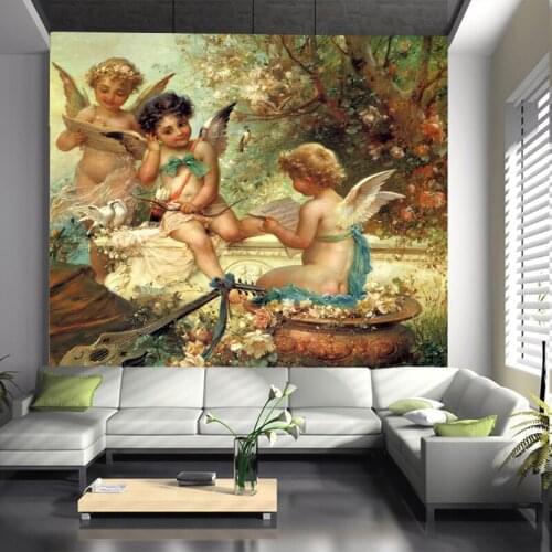 European Angel 5D Papel Murals 3d wall ceiling murals Wall paper for living room 3d ceiling mural Wallpaper 3d wall photo murals