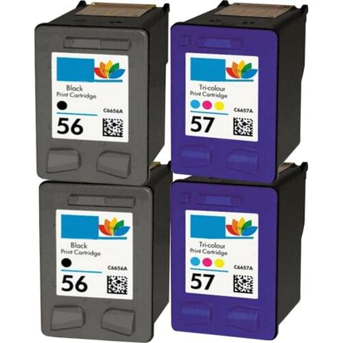 4x Compatible Ink Cartridge for HP56 HP57 black / C6656A Colour / C6657A for HP Deskjet 450 / / 450ci / 450wbt Printer450cbi