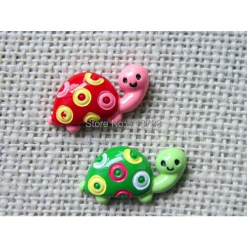 15pcs/lot flat back resin resin turtle ,DIY resin craft accessories fashion resin cabochons